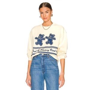 The Mayfair Group Just Be F*cking Kind Sweatshirt in Cream Size S/M